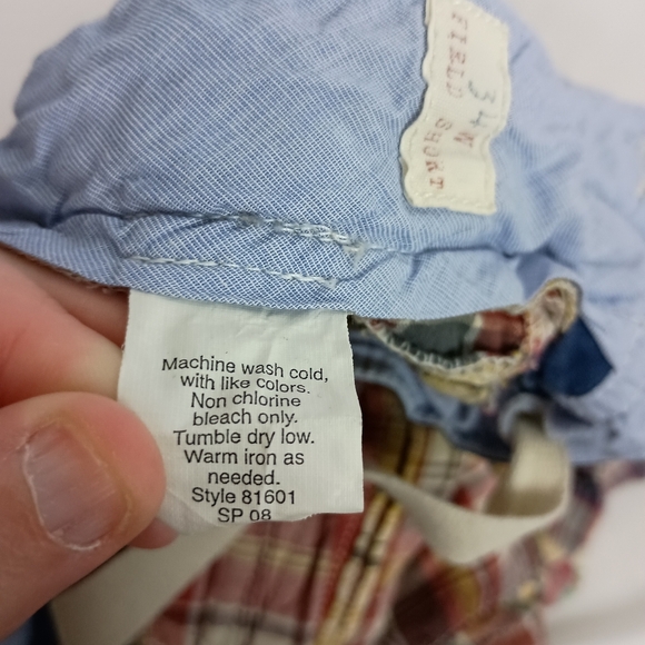 2/$30 J CREW Men's Colorful Patchwork Plaid Shorts (#566) - Picture 5 of 10